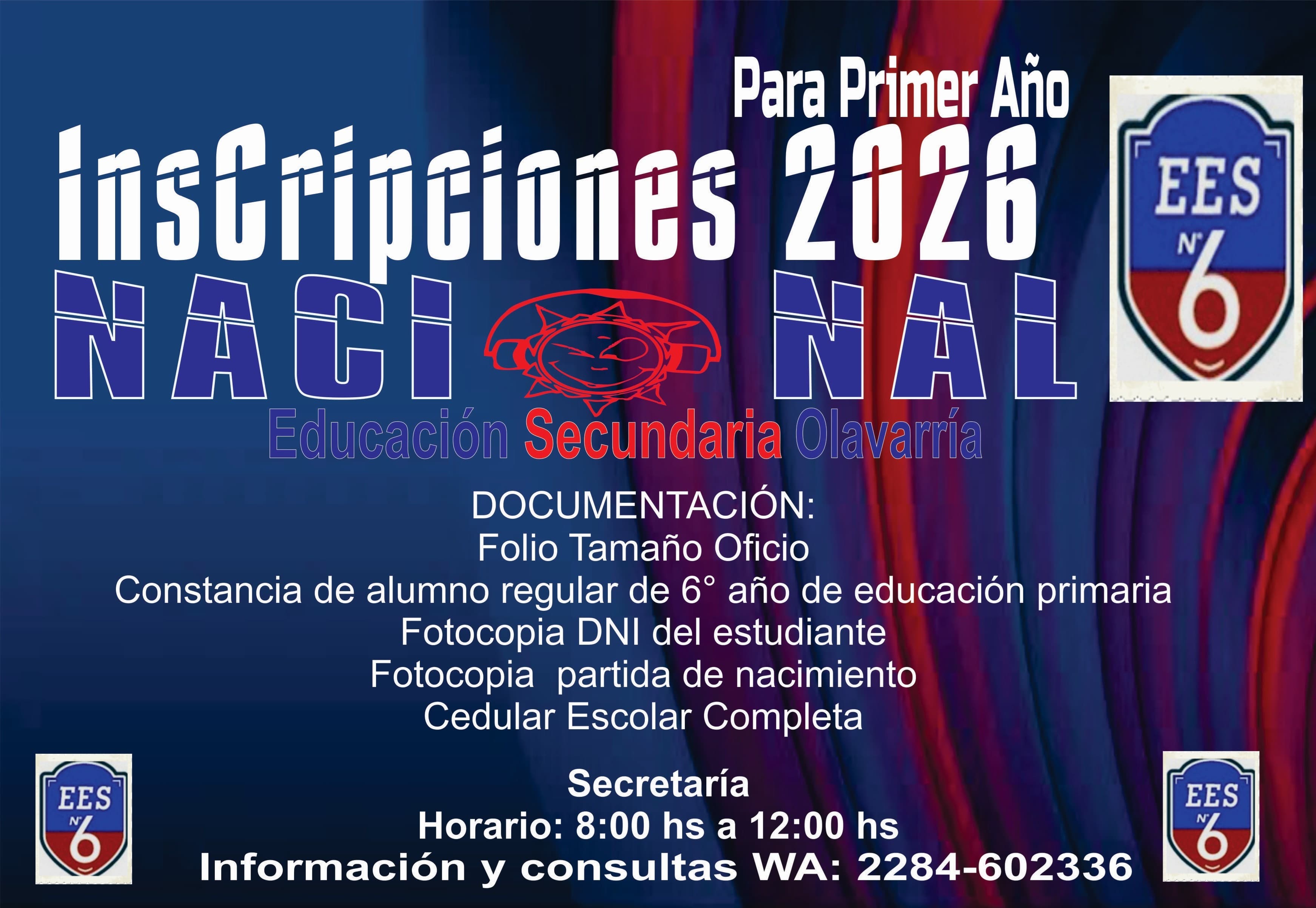 Portada de: INSCRIPCIONES EN NACIONAL